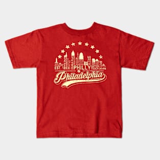 Philadelphia  Baseball Philly Skyline, All in one Kids T-Shirt